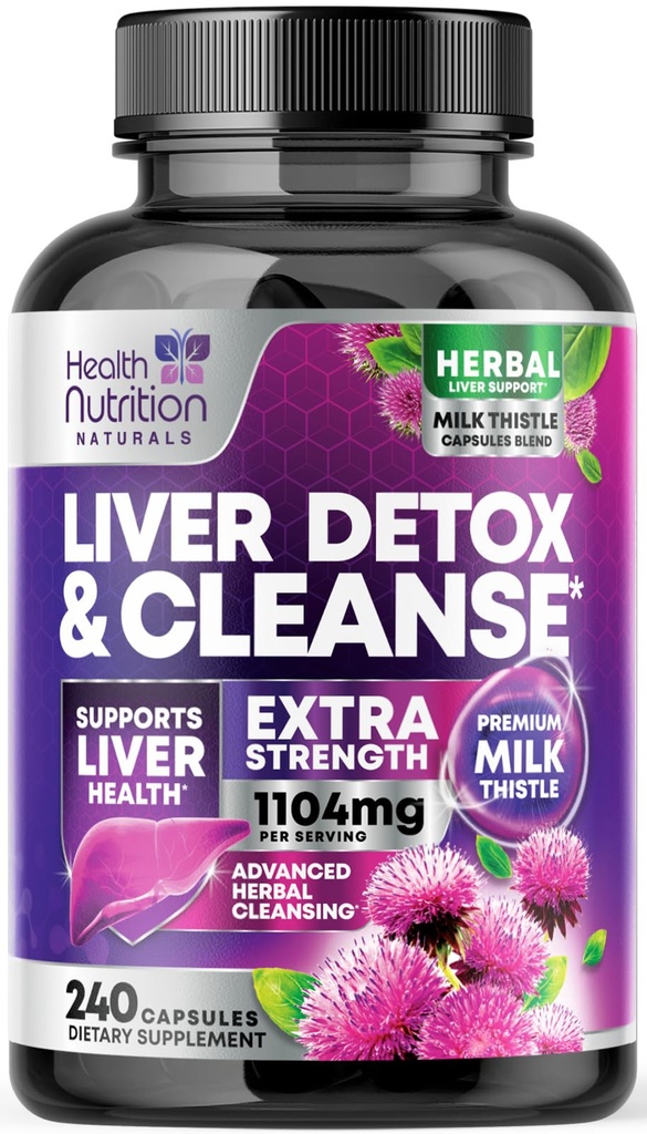 Voorzichtige Lever Reiniging Detox & Reparatie Formule - Geavanceerde Lever Ondersteuning Supplement met Silymarin melk distel, Dandelion Root, Artichoke Extract, Turmeric, Choline, & Beetwortel - 240 Veggie Capsules