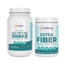 Reignite Wellness door JJ Virgin Vanilla Paleo-geïnspireerd All-in-One Shake en Extra Fiber Powder Supplement