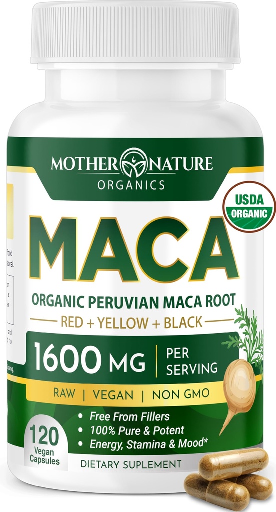 Moeder Natuur Biologische Maca Root Capsules 