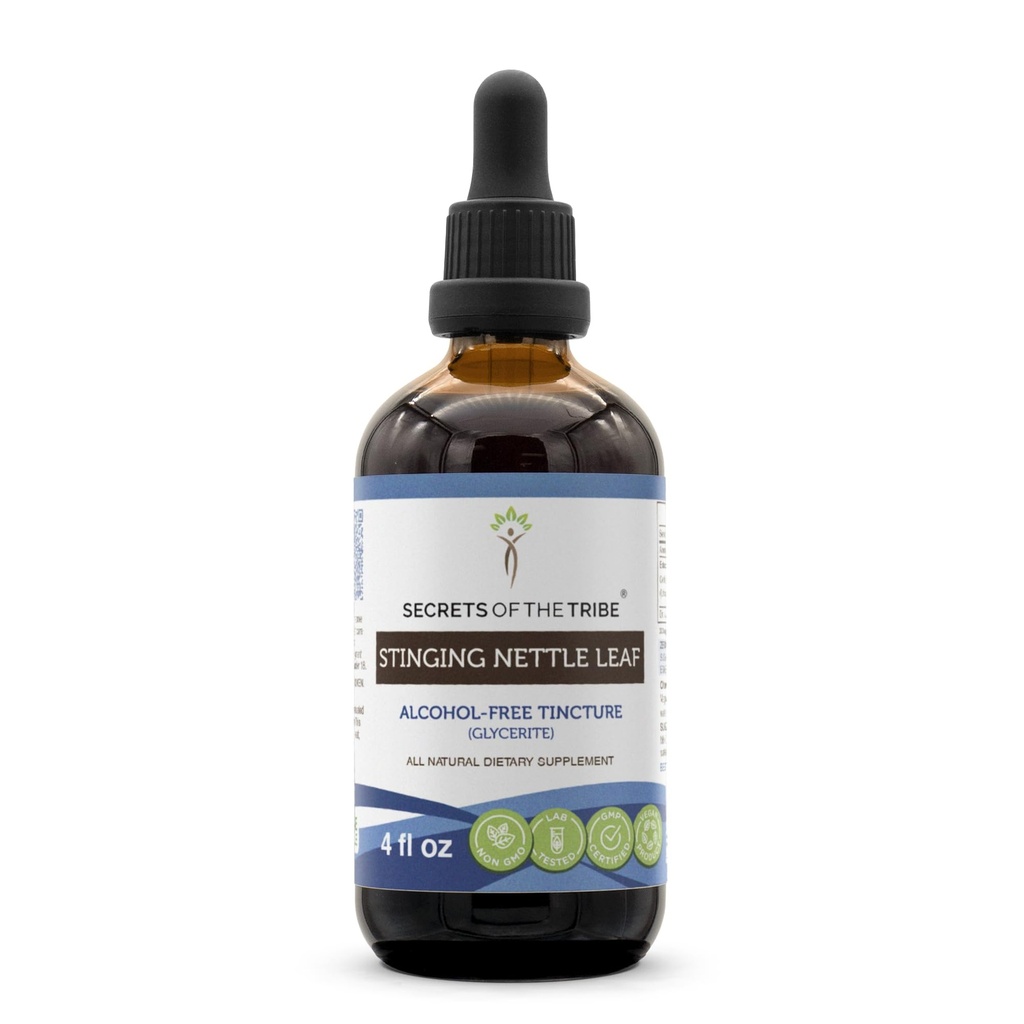 Geheimen van de Stam Stingerende Netel Blad Alcoholvrije Tinctuur (Glyceriet) 694 mg Stingerende Brandnetel (Urtica Dioica) Gedroogd Blad (4 Fl Oz) Allergie Relief Supplement