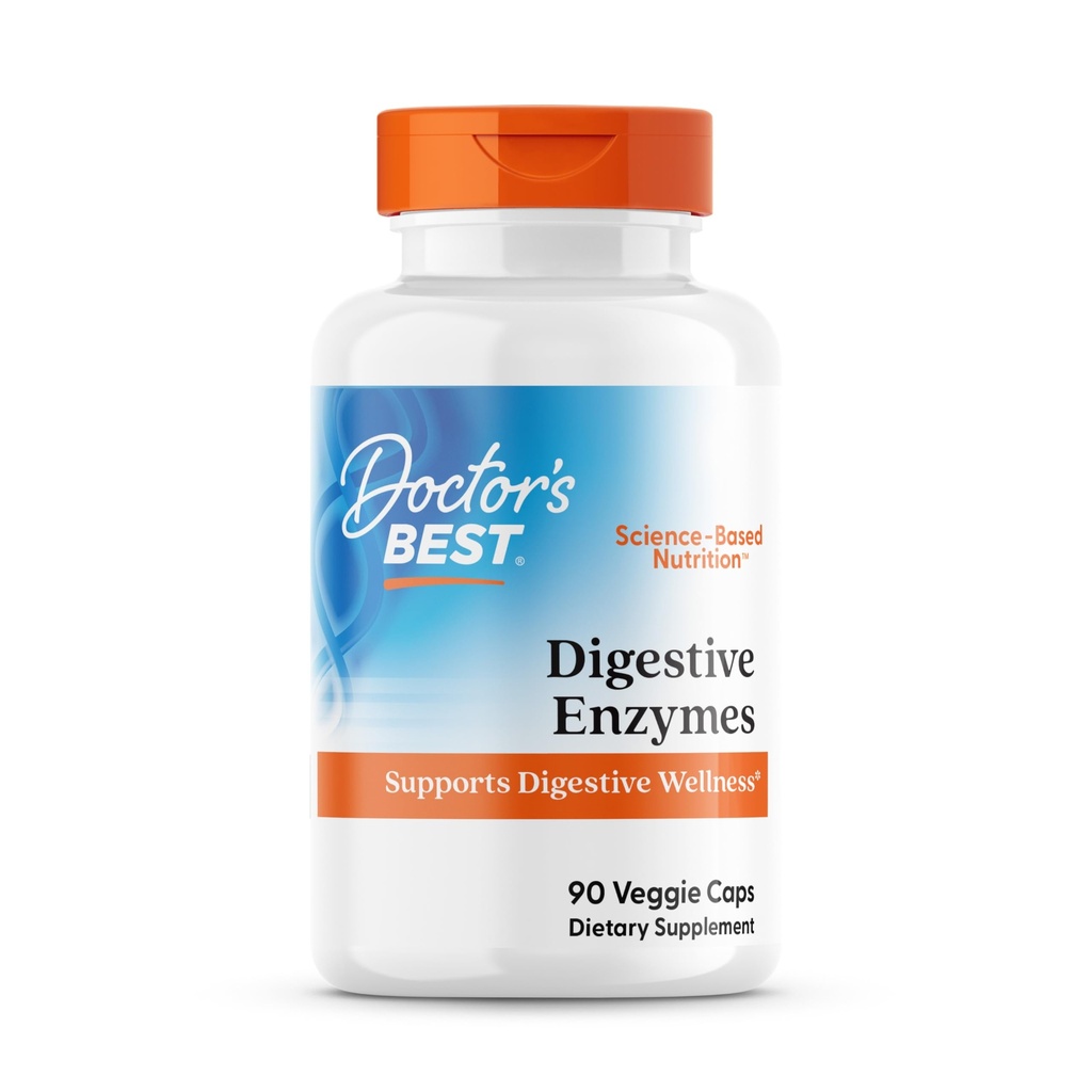Best Digestive Enzymes Supplement van de arts voor vrouwen en mannen - Ondersteunt Gut Health, Digestie, & Algemene Wellness, Geformuleerd met Amylase, Super Enzyme Blend voor Voedsel Break Down, Niet GGO - 90 Veg Caps