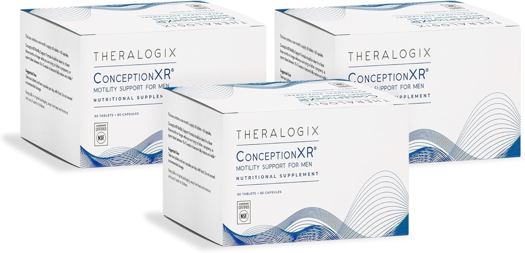Theralogix ConceptionXR Motility Support Formula - Mannen Vooroordeel Vitaminen voor Vruchtbaarheid Ondersteuning - Mannelijke Vruchtbaarheid Supplementen voor Sperma Gezondheid* - NSF Gecertificeerd, 360 Tellen (90-Dag Supply)
