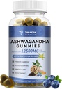 Totaria Sugar Free Ashwagandha Gevulde Gummies w/Vitamine D3, Magnesium Glycinate, Rhodiola, Ultra Strength Ashwa Root Supplementen voor vrouwen & Wen, voor ontspanning, energie, Cortisol Gummies