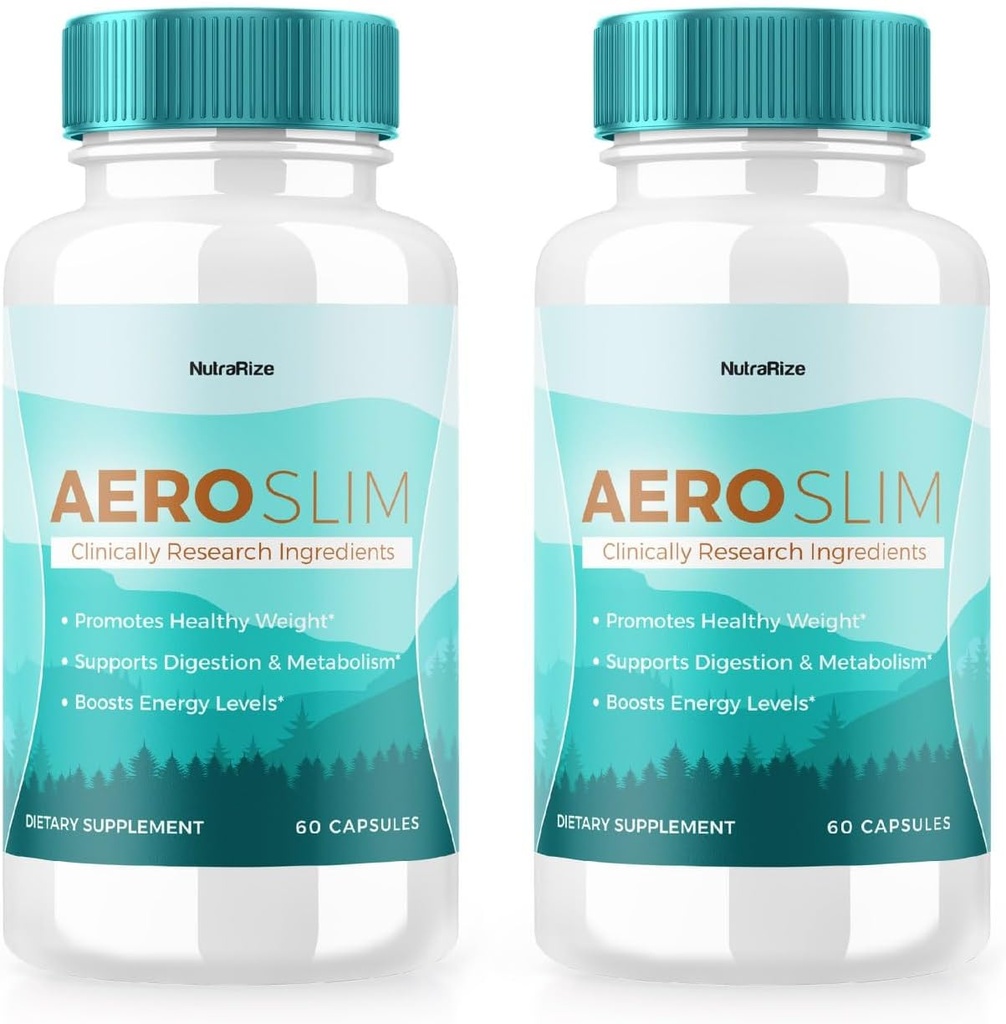 (2 verpakkingen) AeroSlim Capsules - AeroSlim Dietary Supplement for Advanced Weight Health, Maximum Strength All Natural Pillen for Targeting Belly Fat, Weight Management Formula, Aero Slim (120 capsules)