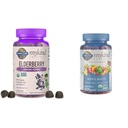 Jardin de la vie Bios Gommies de baies aînées pour adultes et enfants - Supplément de soutien immunitaire avec des fruits biologiques et des vitamines gommy pour hommes Multi Berry, 120 Comte