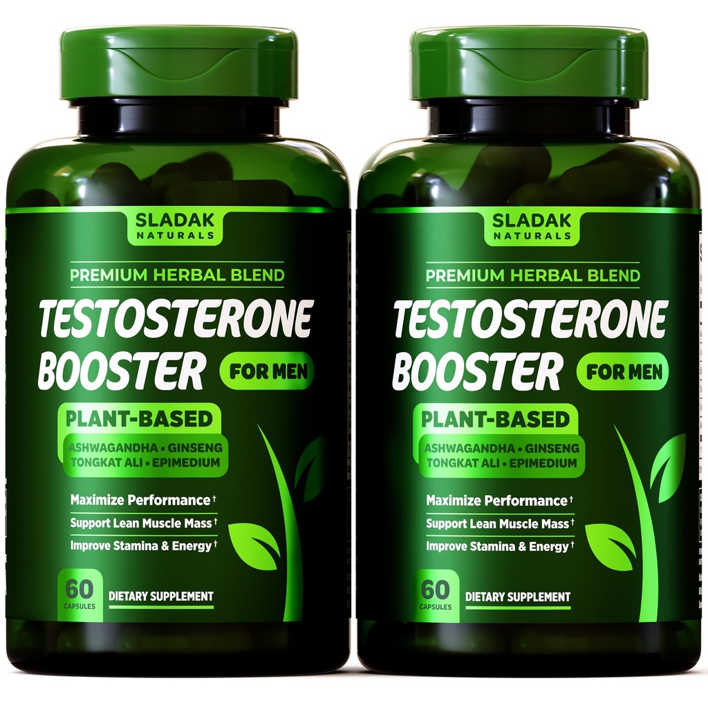 Supplément booster testostérone pour les hommes - booster test d'amélioration masculine - Ashwagandha, L-Arginine, Tongkat Ali, Tribulus + Plus - entraînement, construire le muscle, la force, l'énergie et la performance - 2 mois d'approvisionnement