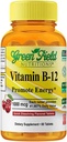 Greenfield Nutritions Halal Vitamine B12 1000mcg - Cherry Flavored Fast Absorptie 60 Sublingual B12 Tablets - Natuurlijke B12 Halal Vitaminen, Ondersteunt Hersenen, Bloedcel Gezondheid en Energie Metabolisme