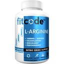 fitcode Pure Extra Strength L-Arginine HCl 1500mg, Nitric Oxide Supplement voor Vasculariteit, Pompen, Duurzaamheid, Performance, Spiergroei, Energie, Krachtige N.O. Spierpomp Capsules (50 Servers)