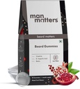 SENTA Homme MaterS Gommies de barbe pour les hommes , 30 jours Pack , Stimule les follicules et améliore la densité de la barbe Biotine , Acide D-aspartique & Créatine , 100% végétalien