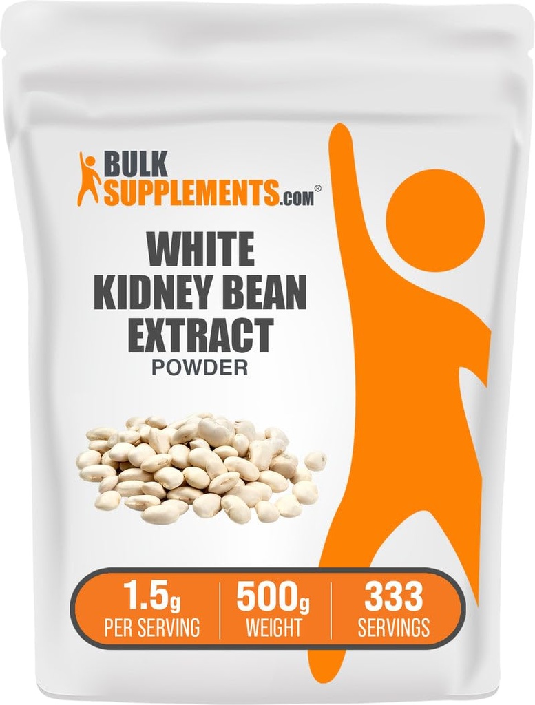BulkSupplements.com Witte nier Bean Extract Poeder - Witte nier Bean Poeder - Kruidensupplement - Glutenvrij, 1,5 g per portie, 500 g (1,1 lbs) (verpakking van 1)
