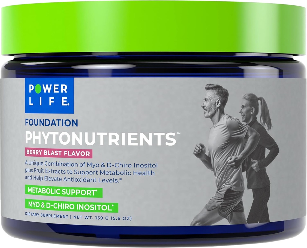 POWERLIFE - Stichting Phytonutriënten - Myo-Inositol & D-Chiro-Inositol Poeder met bietenwortel, kokoswater & antioxidant Rich Super Fruit - 30 porties