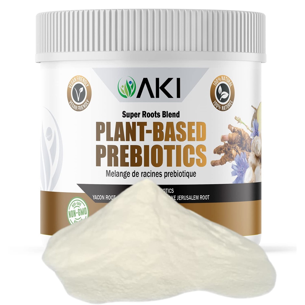 AKI Plant-Based Prebiotic Blend (6oz/170g) - Ideale bron van FOS & Inulin - Voed Intestinal Flora & Immunity - Ideaal voor eiwitshakes, sap, smoothies - Keto Friendly, Vegan, Gluten & Gmofree