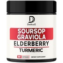 11in1 Graviola Soursop Capsules - Blended with Elderberry, Turmeric, Ginger, Milk Thistle, Cranberry & More - Ondersteuning Positieve Mood, Immuun System & Body Management
