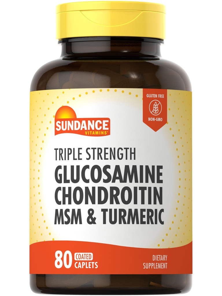 Sundance Glucosamine Chondroitin met MSM en Kurkuma 80 Caplets 