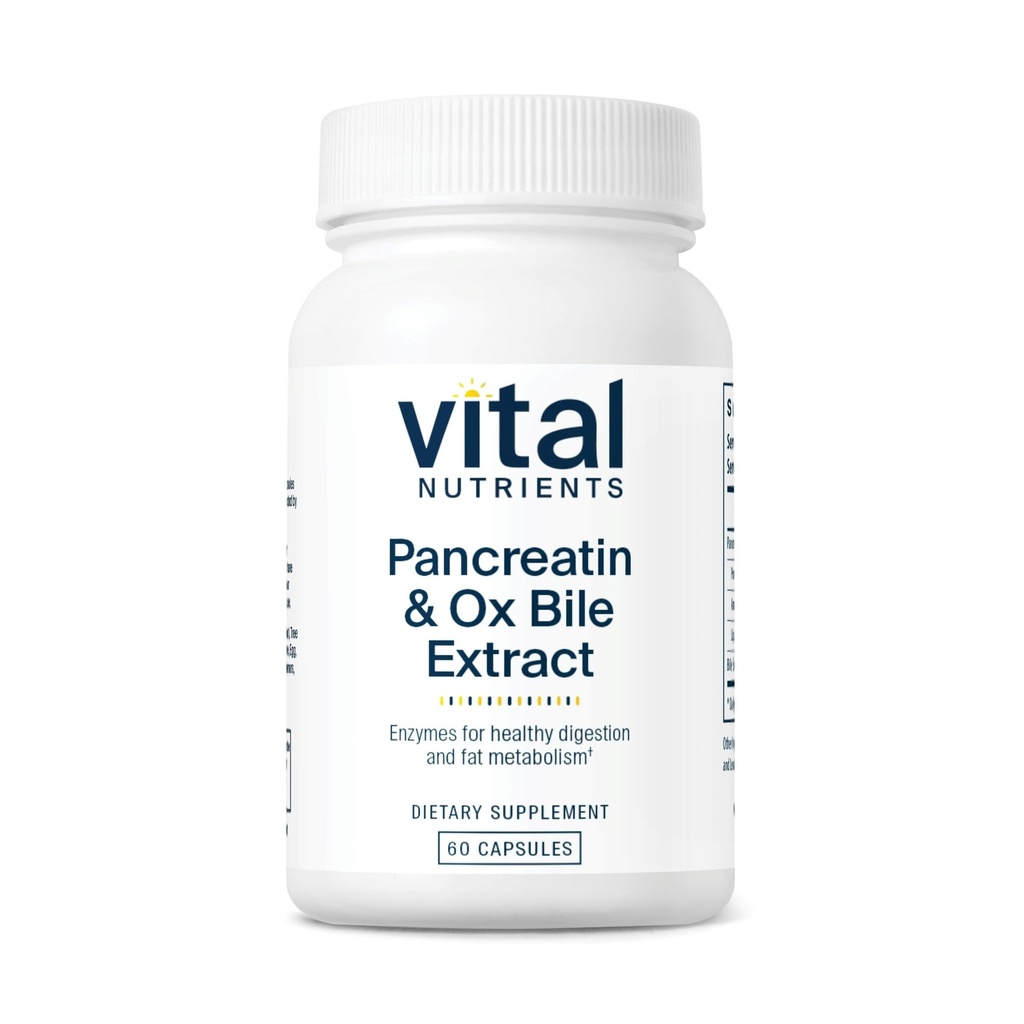 Vitale Nutriënten Pancreatn & Ox Bile Extract 500mg 