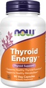 NU Foods Supplementen, Thyroid EnergyTM, Jodium en Tyrosine plus Selenium, Zink en Koper, 90 Veg Capsules