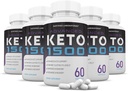 (5 Pack) Advanced Keto 1500 Keto Pillen 1275MG Nieuwe en verbeterde formule bevat Apple Cider Vinegar Extra Virgin Olive Oil Powder Green Tea Leaf 300 Capsules