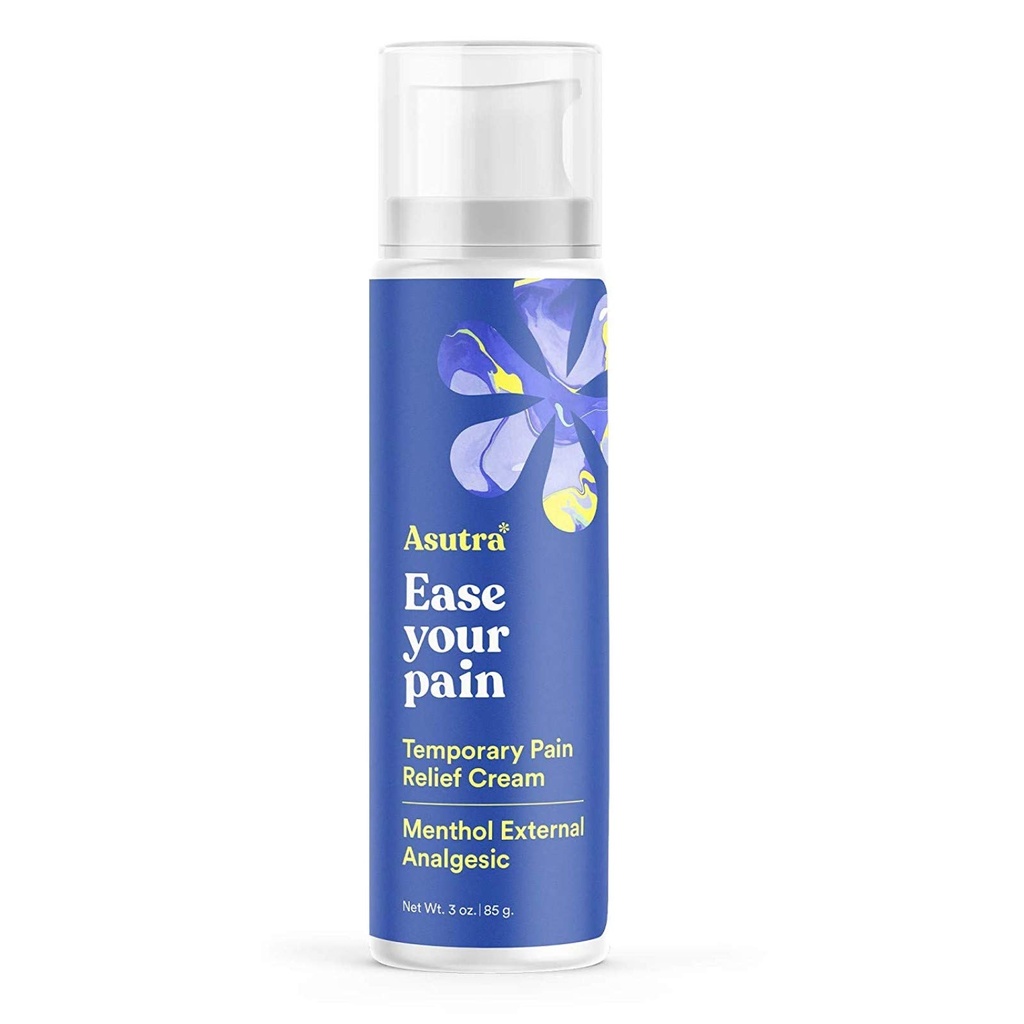 ASUTRA Relief Cream, 3 oz - Cooling Sensation, tijdelijke verlichting van spierproblemen en vermoeidheid, 4% Menthol, Arnica Montana en Dimethylsulfaat (MSM)