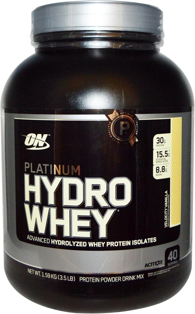 Optimale voeding 100% Platinum Hydro Wei Velocity Vanille 3,5lb Eiwitten