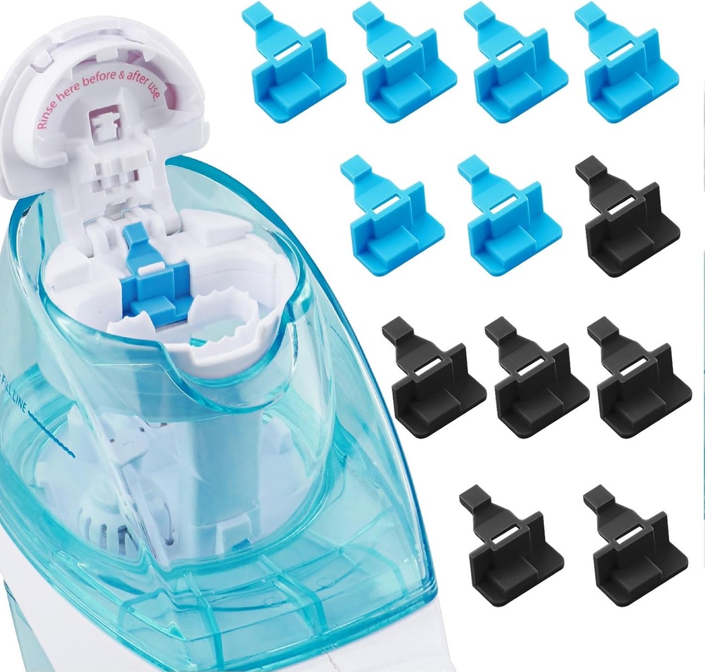 Siliconen Zoutwater Pods bijvullen Accessoires Compatibel met Nasal Care Nasal Irrigation System - Save zout water pods voor eenvoudige bediening (6 zwart + 6 blauw), nomal