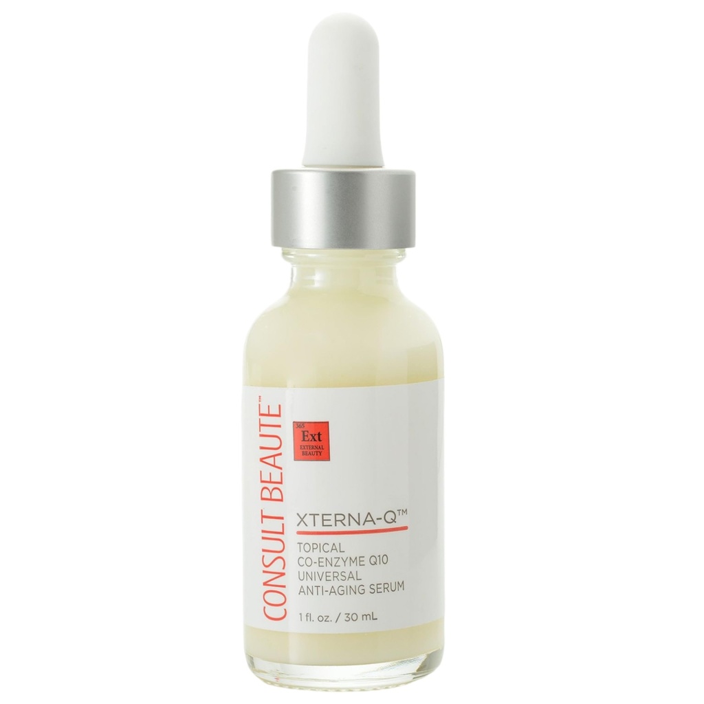 Raadpleeg Beaute XTERNA-Q COEnzyme Q10 Anti-Aging Serum for Face and Neck, Smoothing CoQ10 Peptiden, Bergamot Fruitolie, Antioxidant Huidverzorging 1 Fl. Oz.