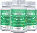Pure Moringa Poeder Capsules, 800 mg Moringa Capsules - Bevat essentiële vitamines en aminozuren, voedingssupplementen, versterkt het immuunsysteem (3 stuks)