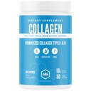 NBI Unflavored, Collageen Peptides Powder, Paleo- en Keto Friendly, Type I en III Gehydrolyseerde Collageen, Aminozuren Supplement, Zuivelvrij, Sojavrij, Glutenvrij