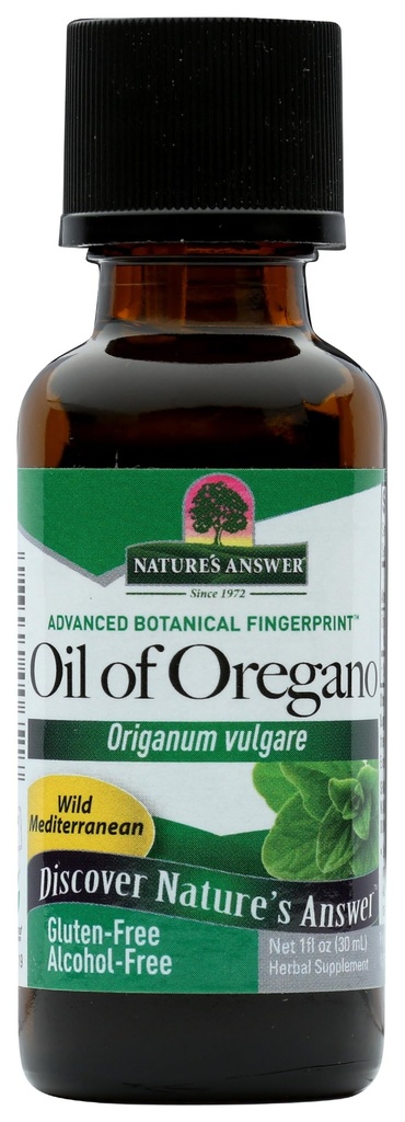 Nature's Answer Oil of Oregano Leaf (La réponse de la nature à l'huile d'origan) soutient une fonction intestinale et digestive saine.