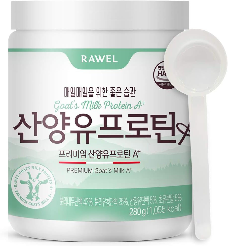 Rawel Premium Geit's Milk Protein poeder A+ (9.87oz) / Hoog eiwit ter ondersteuning van groei/ondersteuning Gut Health and Digestie/Whey Protein Isolate(WPI)