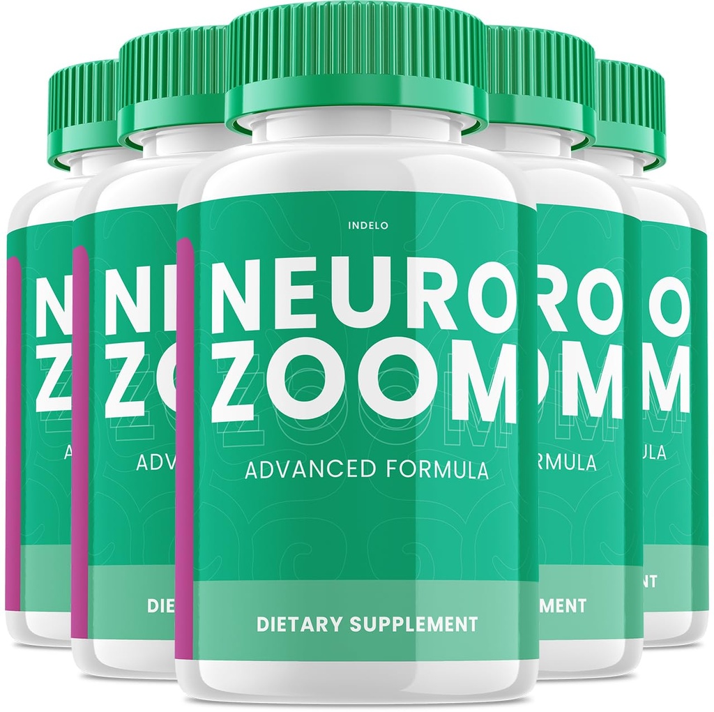 (5 Pack) Neuro Zoom Brain Boost Supplément, Neuro Zoom Advanced Memory Support Formula, Neuro Zoom Pills Nootropic, NeuroZoom Reviews (300 Capsules)