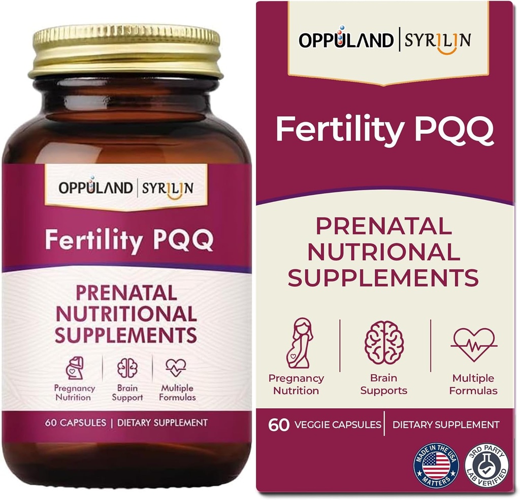 Vruchtbaarheid PQQ-Prenatale voedingssupplementen-Ondersteunt prenatale gezondheid, zwangerschap Wellness-60 capsules
