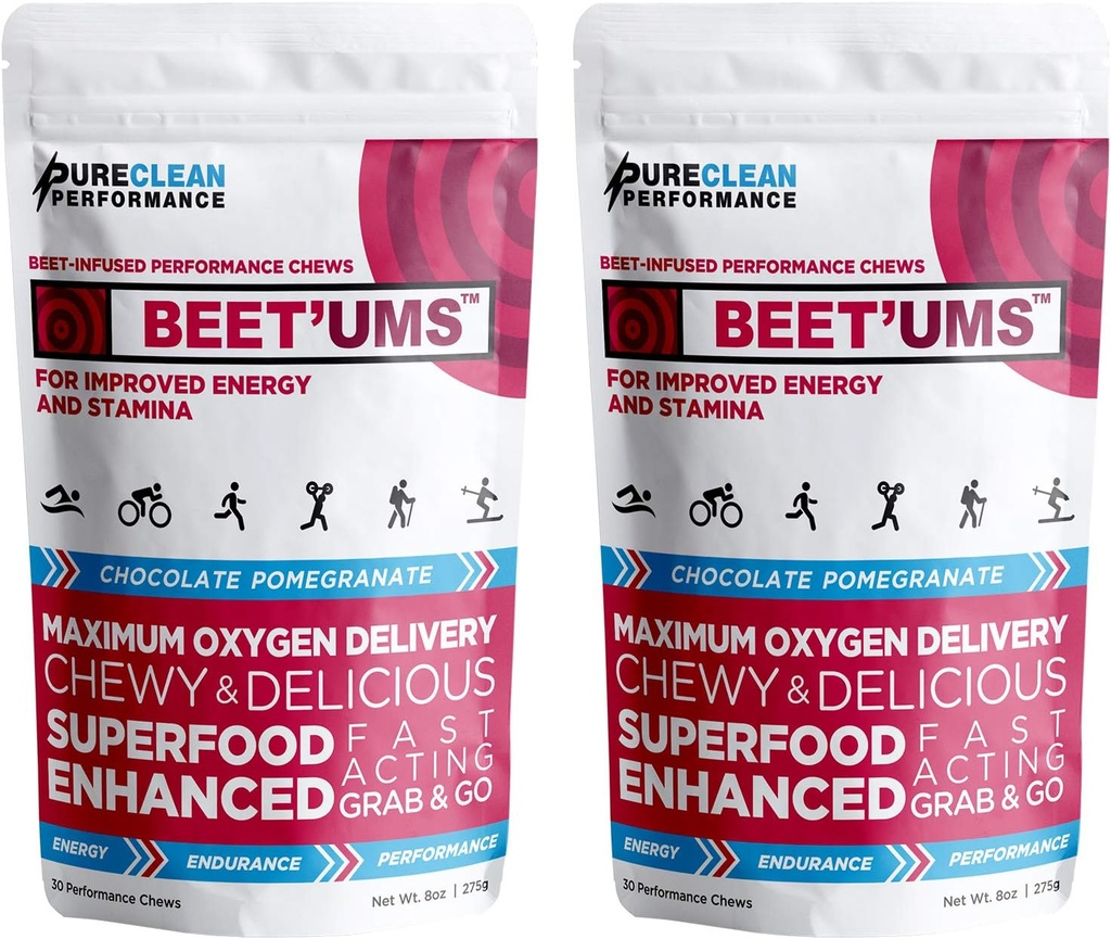 Beetwortelkauwers - Premium Organic Beet Juice Powder Supplement - Nitric Oxide Energy & Blood Flow Circulation Support - Real Chocolate Granaatappel Health Kauwt met 7 Superfoods (2)