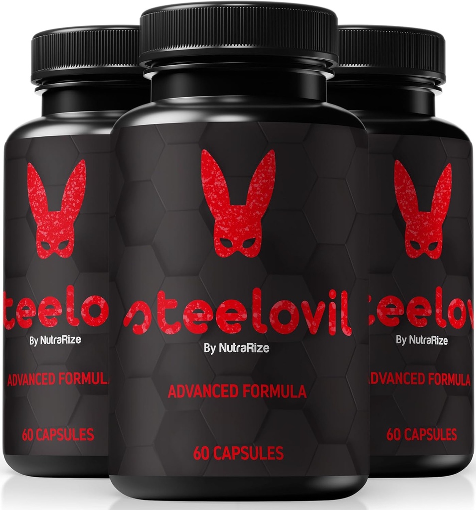 (3 Pack) Steelovil Capsules voor mannen, Officiële Steelovil Pillen voor uitgebreide ondersteuning, Alle natuurlijke mannelijke supplement ter ondersteuning van energie en algemene gezondheid, stalen ovil Pastillas Reviews (180 Capsules)