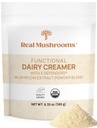 Véritable crème laitière fonctionnelle aux extraits de champignons – sucrée avec du Lucuma biologique et de la poudre d'érable – Crème biologique fonctionnelle – 90 portions, thé, smoothie et crème de café