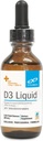 XYMOGEN D3 Liquide - Vitamine D liquide gouttes avec vitamine D3 pour soutenir la santé immunitaire, os + santé cardiaque - 1000 UI VIT D par goutte - Micro-émulsionné pour l'absorption améliorée (2,03 oz / 1500 portions)
