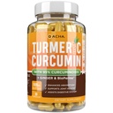 DACHA Tumeric Curcumin Supplément - 2250mg Joint Support Suppléments Turmeric avec Black Pepper Ginger 95% Curcuminoides Capsules