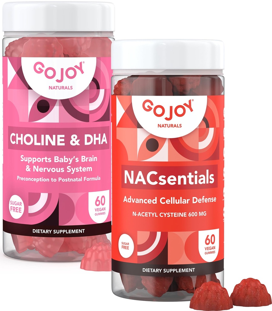 NAC 600mg + Choline & DHA Gummies Bundle - Voedingsondersteuning voor dagelijkse welzijn