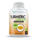 Kurkuma Curcumine Supplement - 2250mg/d - Veggie Caps - 95% Curcuminoïden met Black Pepper Extract (Bioperine) - 750mg Capsules - 100% Organic - Meest Krachtige Kurkuma (180 Tel.)