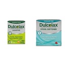 Dulcolax Stimulerende Laxatieve Tabletten (100 telling) Zachte Overnight Constipatie Relief, Bisacodyl 5mg & Stool Softener Laxative Liquid Gel Capsules (50ct) Zachte Relief, Docusaat Natrium 100mg