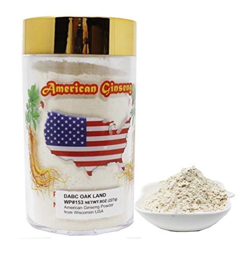 American Ginseng Root Powder van Wisconsin, DOL American Wisconsin Ginseng Slices Root for Tea Water, Shakes 0160 (8 Ounce Ginseng Root Powder)