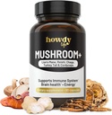 Lions Mane Supplement Capsules - Paddestoel Supplement Brain Booster met Reishi, Chaga, Cordyceps en Turkije Paddestoelpoeder - Nootrope en energiesupplement voor geheugen en focus