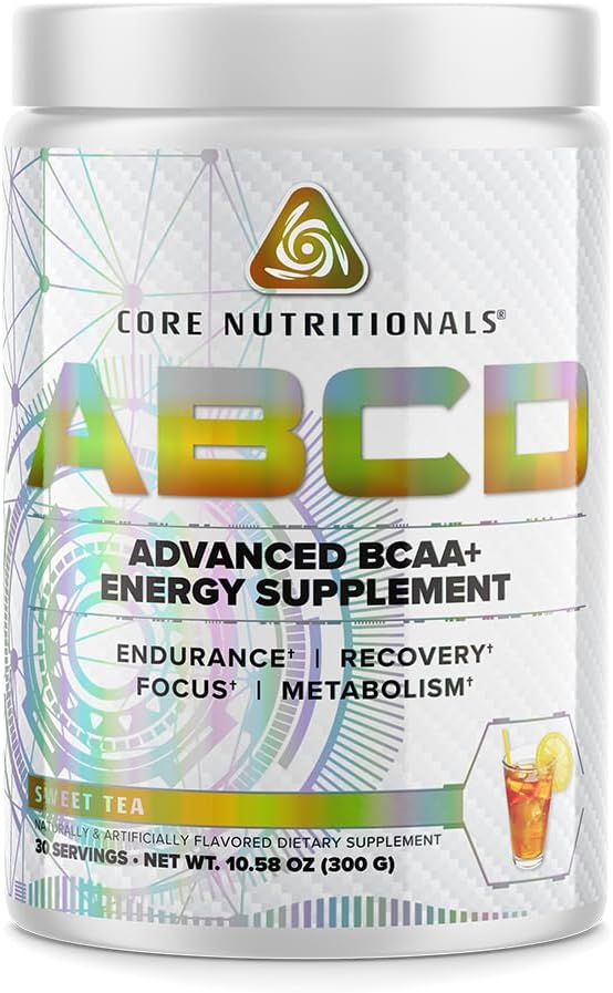 Core Nutritionals Platinum ABCD Advanced BCAA Energy Supplement, verbetert duurzaamheid, herstel en focus 30 Servings (Sweet Tea)