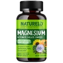NATURELO Magnesium Glycinate Chelate Complex - 200 mg Magnesium met biologische groenten ter ondersteuning van slaap, rust, spierkramp en stress - Glutenvrij, niet GGO - 120 capsules