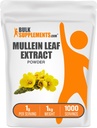 BulkSupplements.com Mullein Leaf Extract - Verbascum Thapsus, Mullein Supplement - Kruidensupplement voor Immune Ondersteuning - Glutenvrij, 1g per portie, 1kg (2,2 lbs) (pakket van 1)