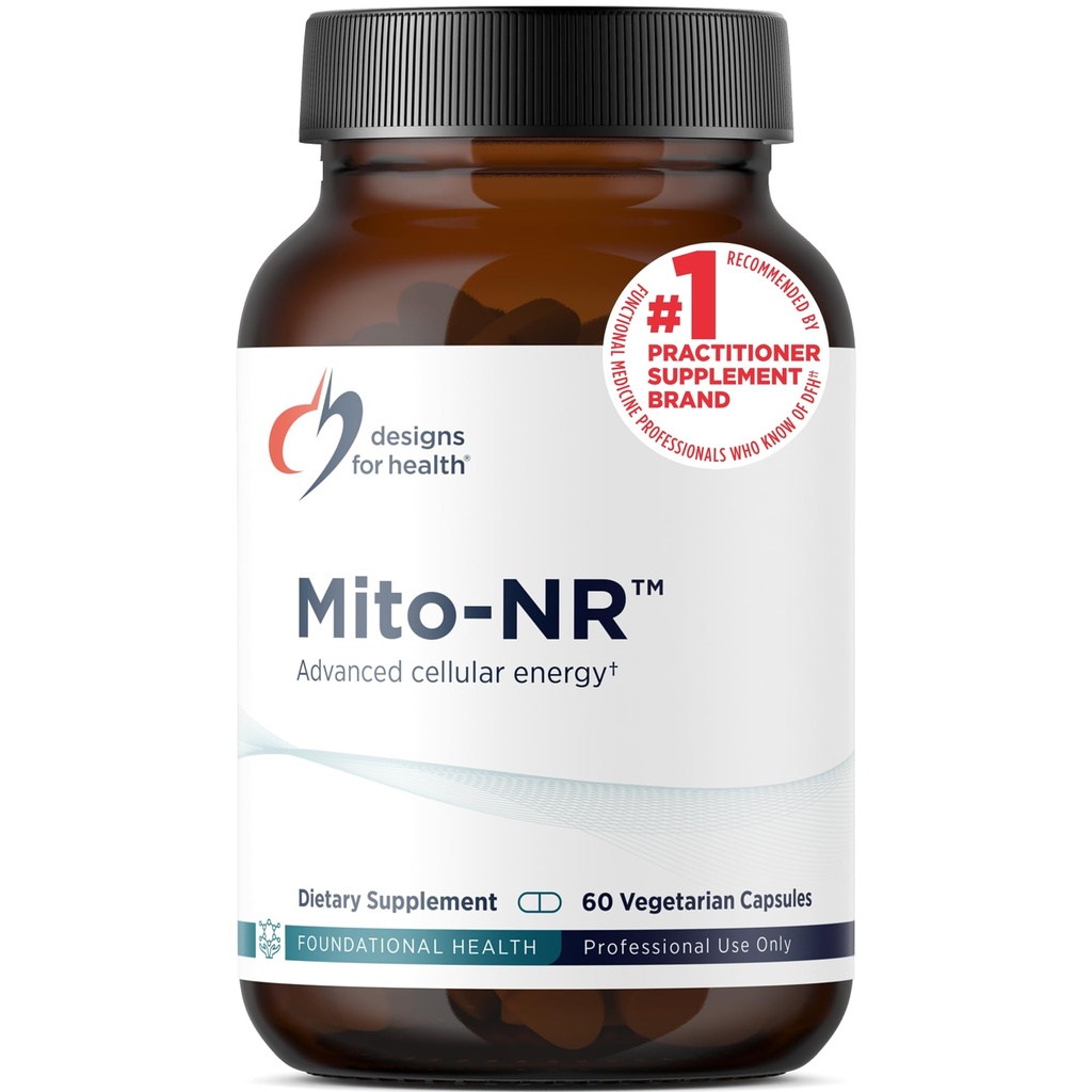 Designs for Health Mito-NR - Nicotinamide Riboside (NAD Supplement) met COQ10 + Trans Geranylgeraniol - NR + GG Supplement for Mitochondrial Cell Health Support (60 Capsules)