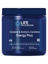 Life Extension Creatine Acetyl-L-Carnitine Energy Plus, Energy Support Supplement, creatine monohydraat, Acetyl-L-carnitine, Glutenvrije, Non-GMO, Vegetarisch, 30 porties