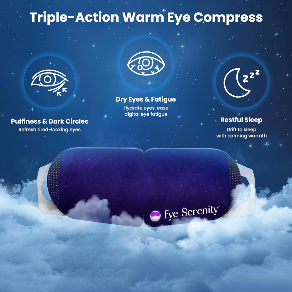 Steam Eye Mask Self-Heating Warm Compress voor droge ogen, snelle verlichting voor stenige, gezwollen gevoelige ogen - Moist Heat Mask voor slaap, 15 Pack