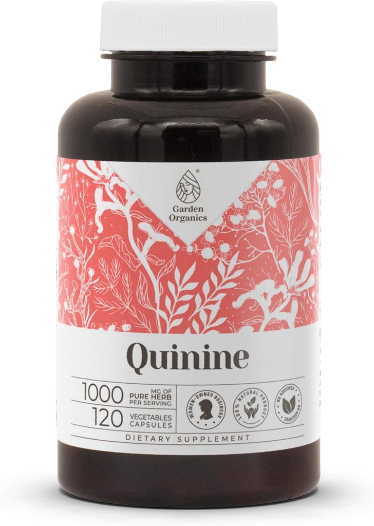 Quinine 120 Capsules.com Suppléments alimentaires à base de plantes à haute capacité.com fabriqués avec des capsules végétales et quinine (Cinchona officinalis) Barque séchée (120 Nombre)