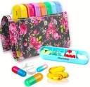 Wekelijkse (7-Dag) Pillen Organisator - 4 keer per dag Pillen Dispensers en Organisator- Draagbare Grote Capaciteit Pillenbak voor Visolie, Vitaminen, Supplementen