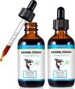 Kennel Hoest voor honden- Kennel Hoest behandeling, natuurlijke hoest supplement voor honden, zachte hond Congestie Relief, vloeibare hond Allergie Relief (2 Fl Oz (pakket van 2))